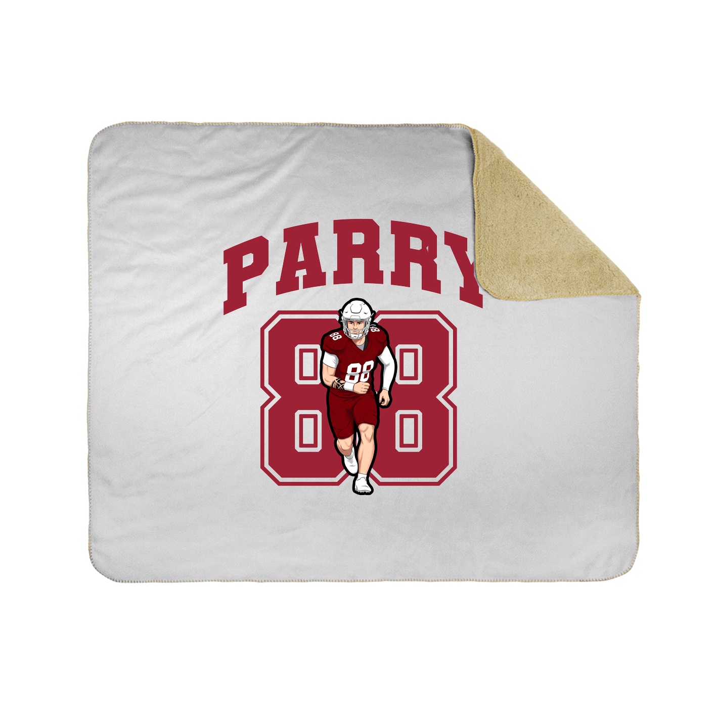 Throw Blanket — Number in White