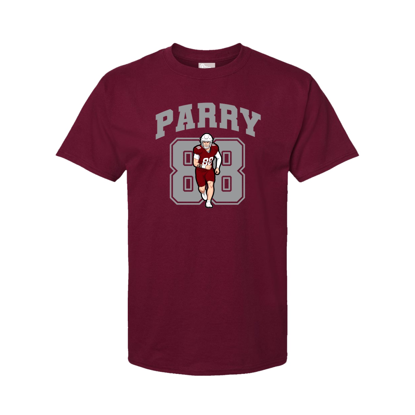 Youth Tee — Number in Cardinal
