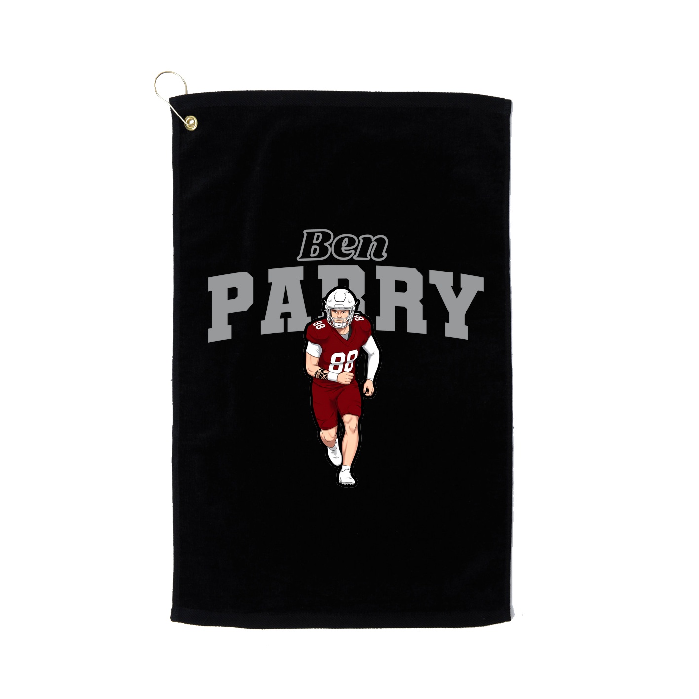 Golf Towel — Name Arch in Black