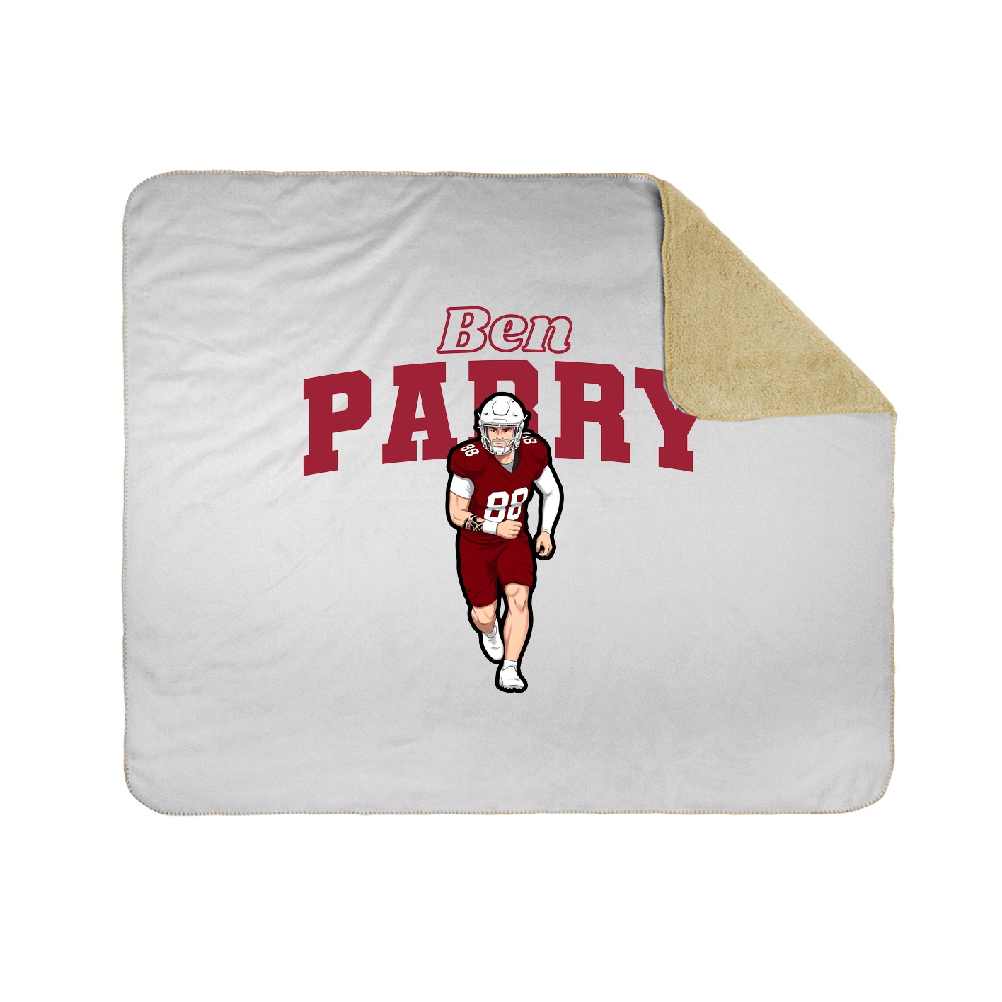 Throw Blanket — Name Arch in White