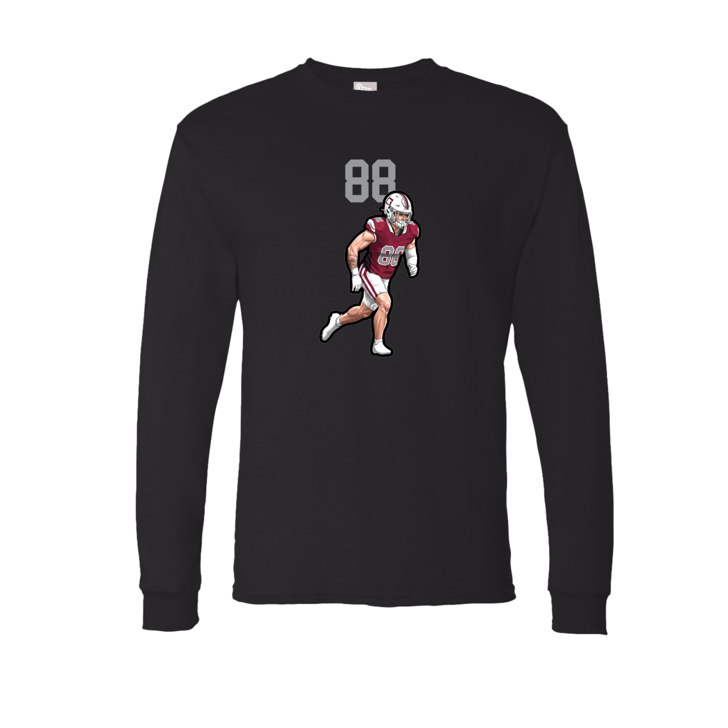 Long Sleeve Tee — Number Top in Black