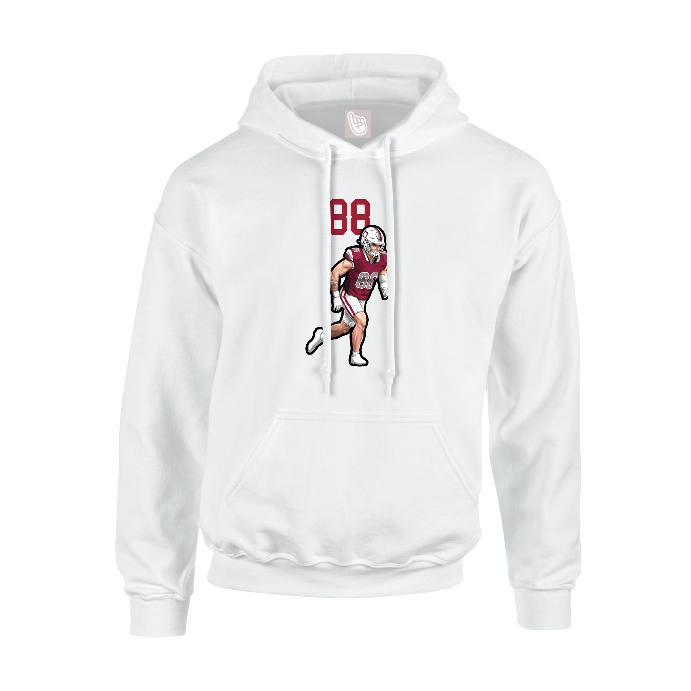 Hoodie — Number Top in White