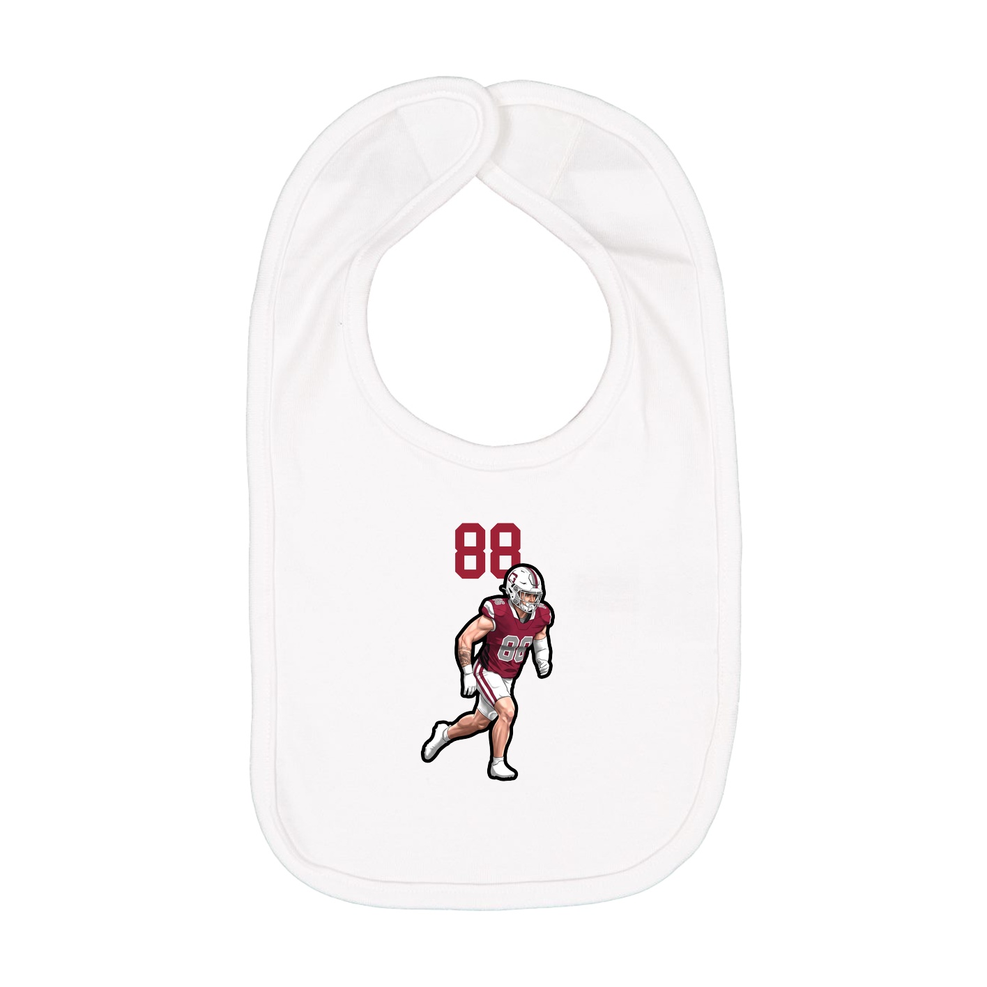 Infant Bib — Number Top in White