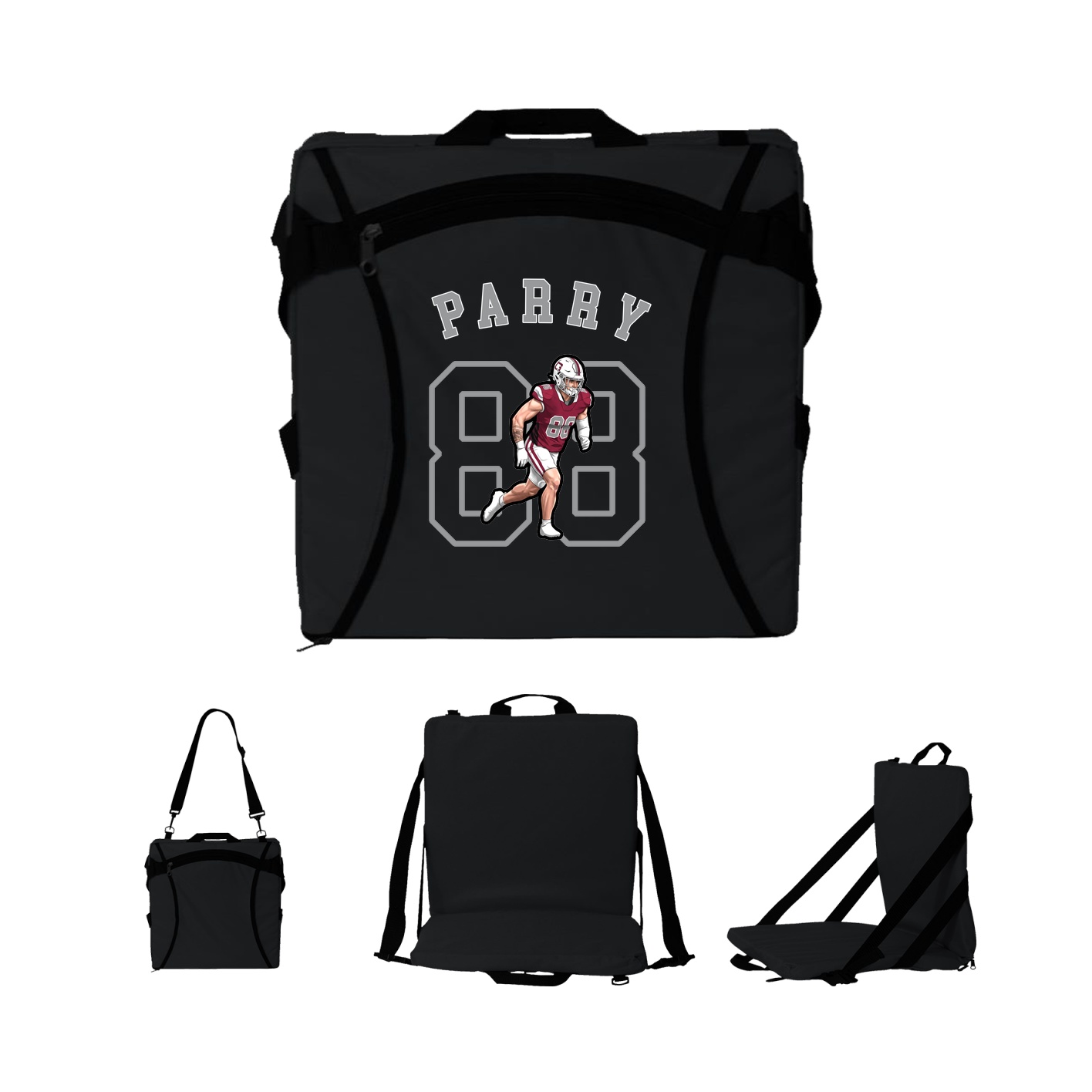 Folding Stadium Seat — Shirsey Arch in Black