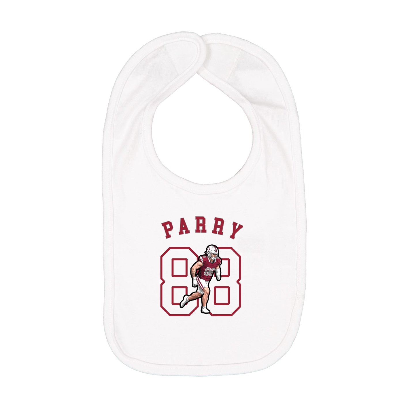 Infant Bib — Shirsey Arch in White