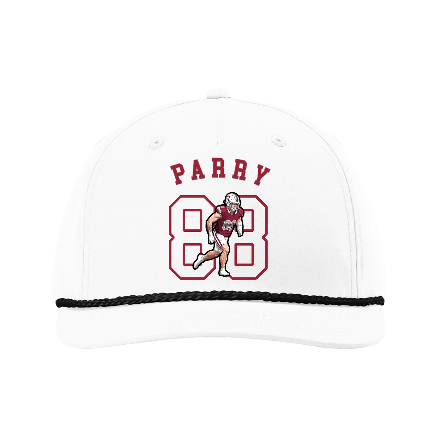 Five-Panel Classic Rope Cap — Shirsey Arch in White