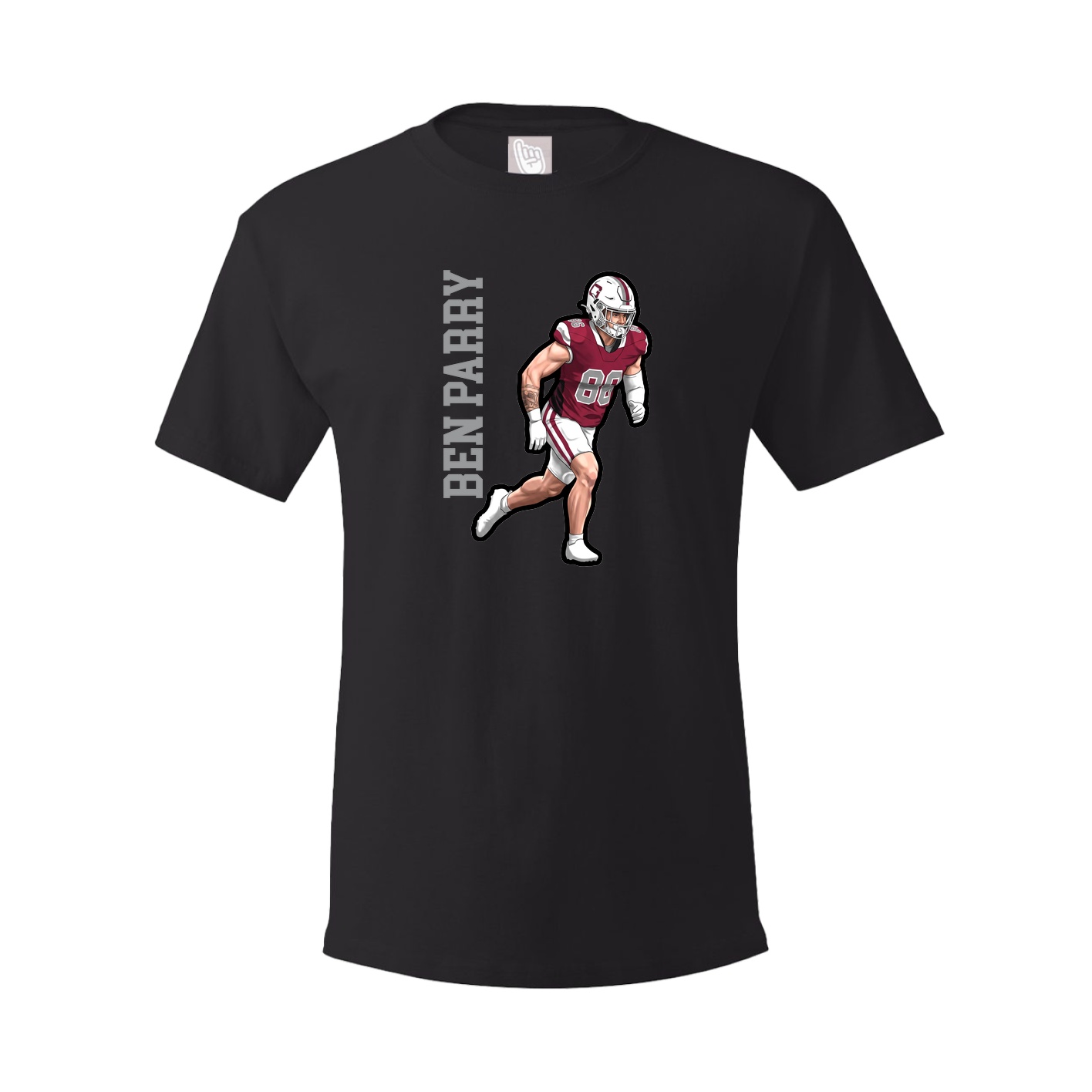 Youth Tee — Name Vertical in Black