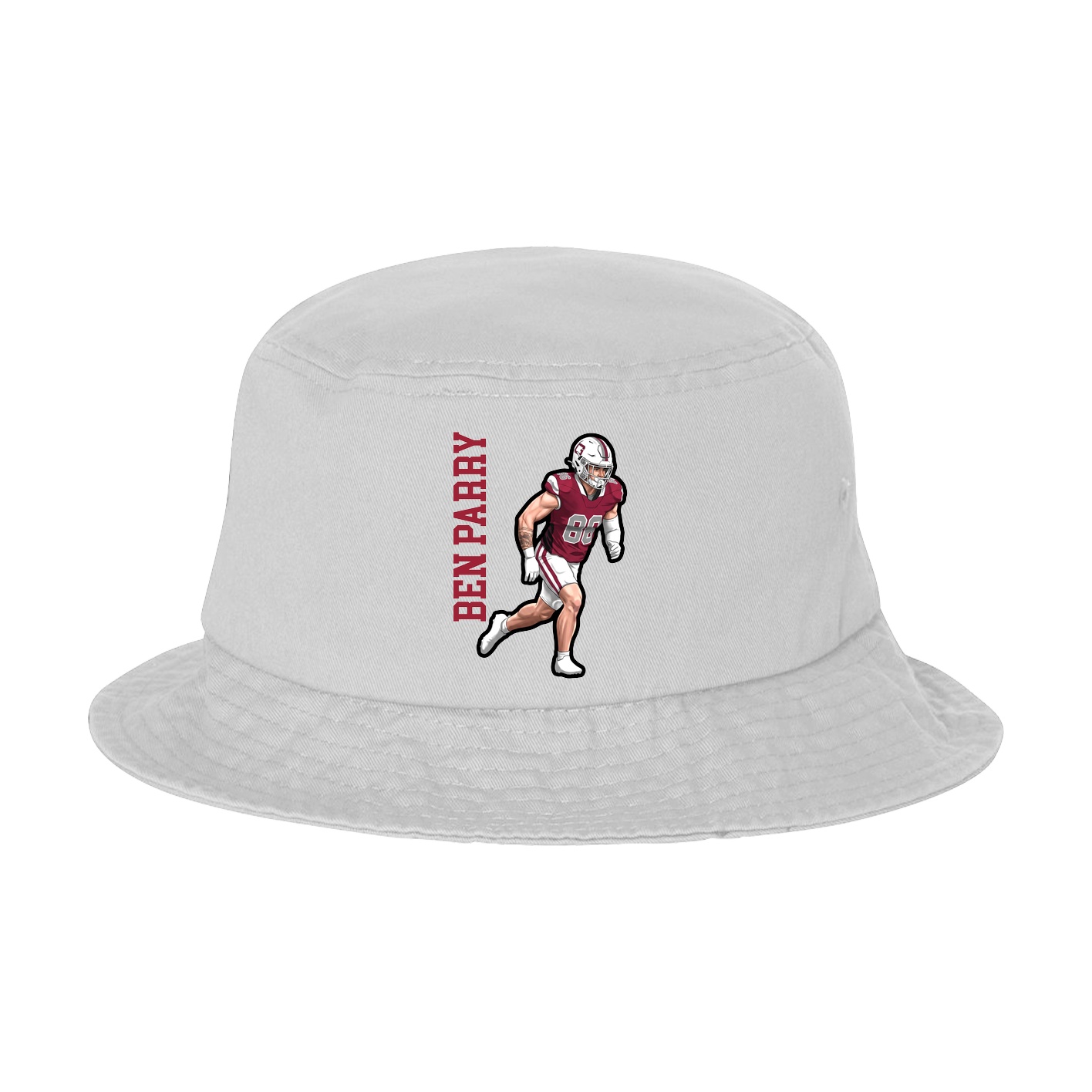 Bucket Cap — Name Vertical in White