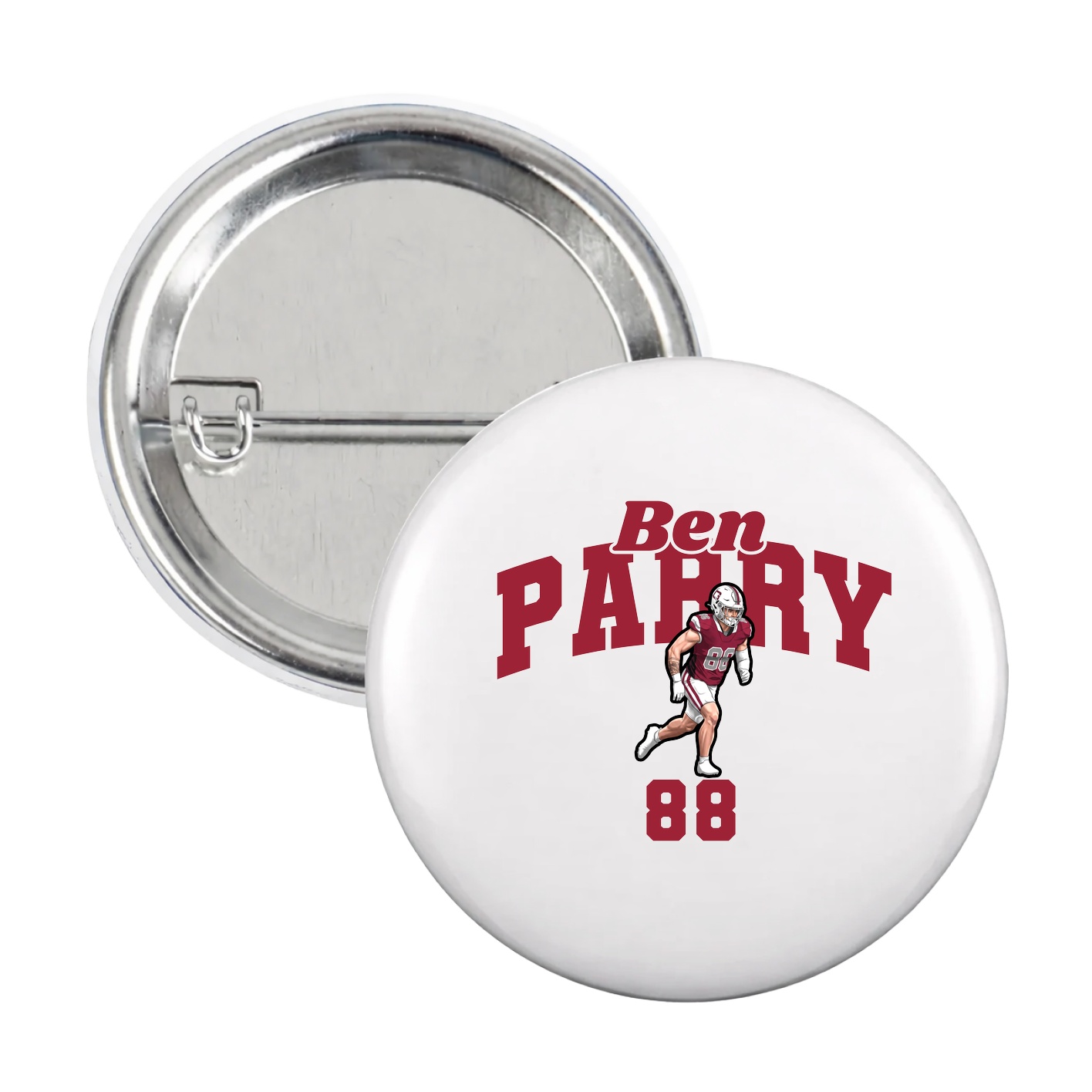 Game Day Button — Signature Arch in White