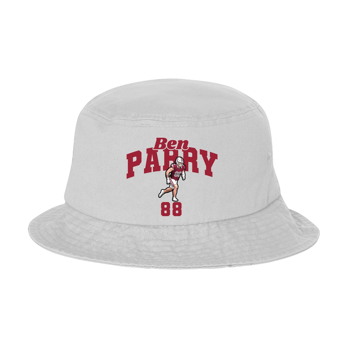 Bucket Cap — Signature Arch in White