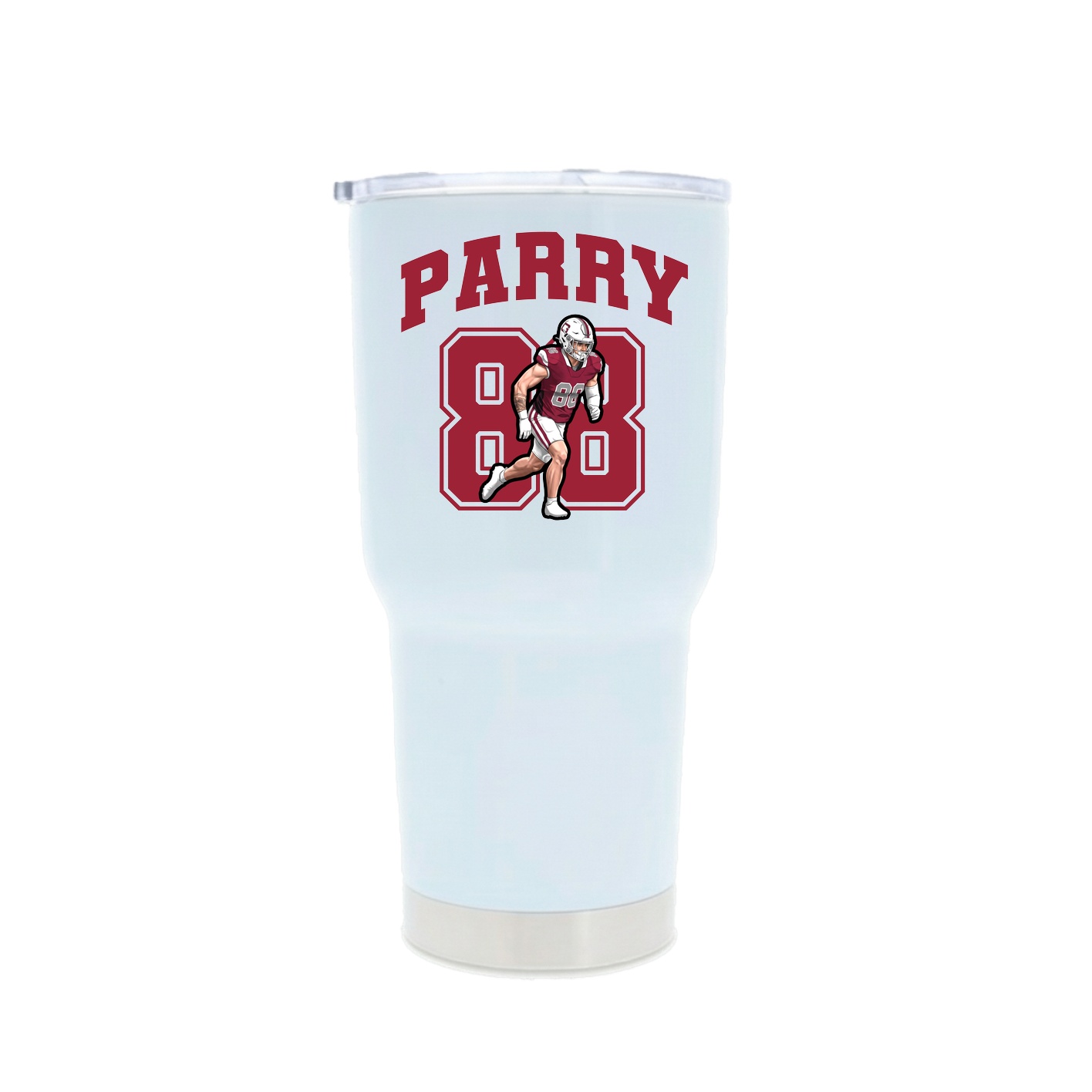 30oz Stainless Steel Tumbler — Number in White