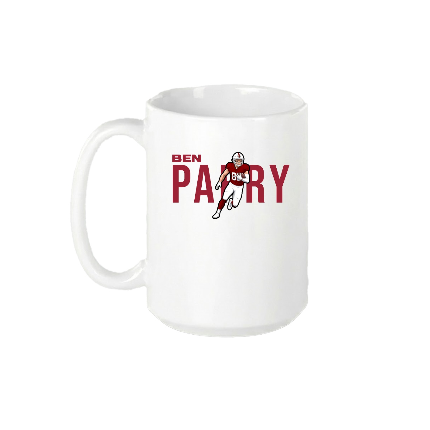 15oz Coffee Mug — Player Name in White