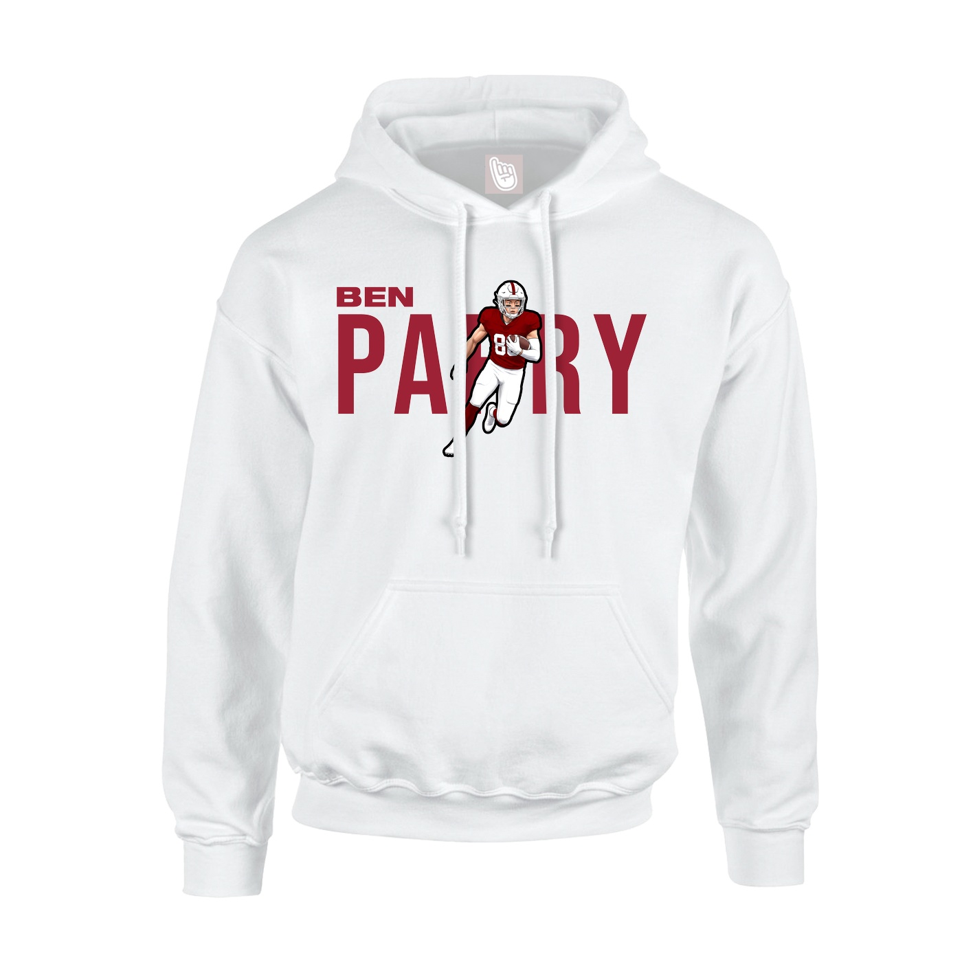 Youth Hoodie — Player Name in White