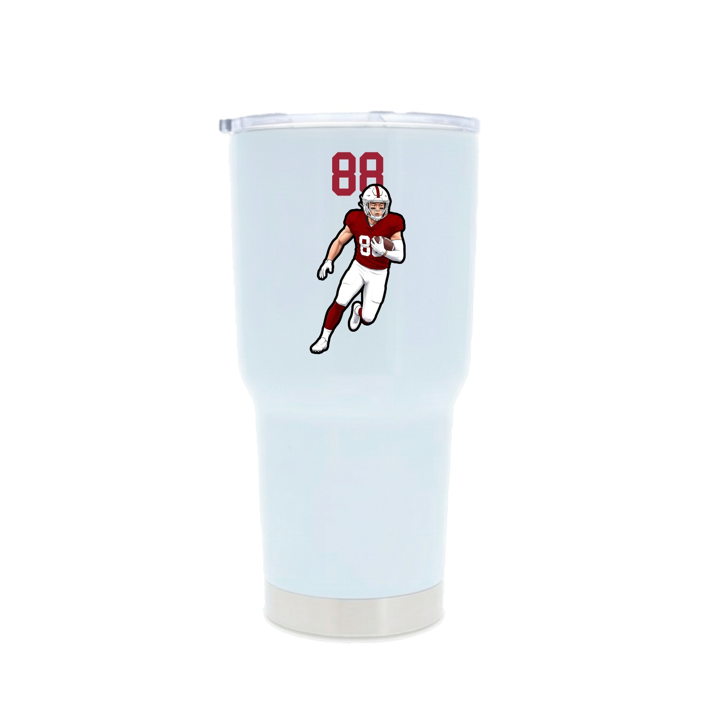 30oz Stainless Steel Tumbler — Number Top in White