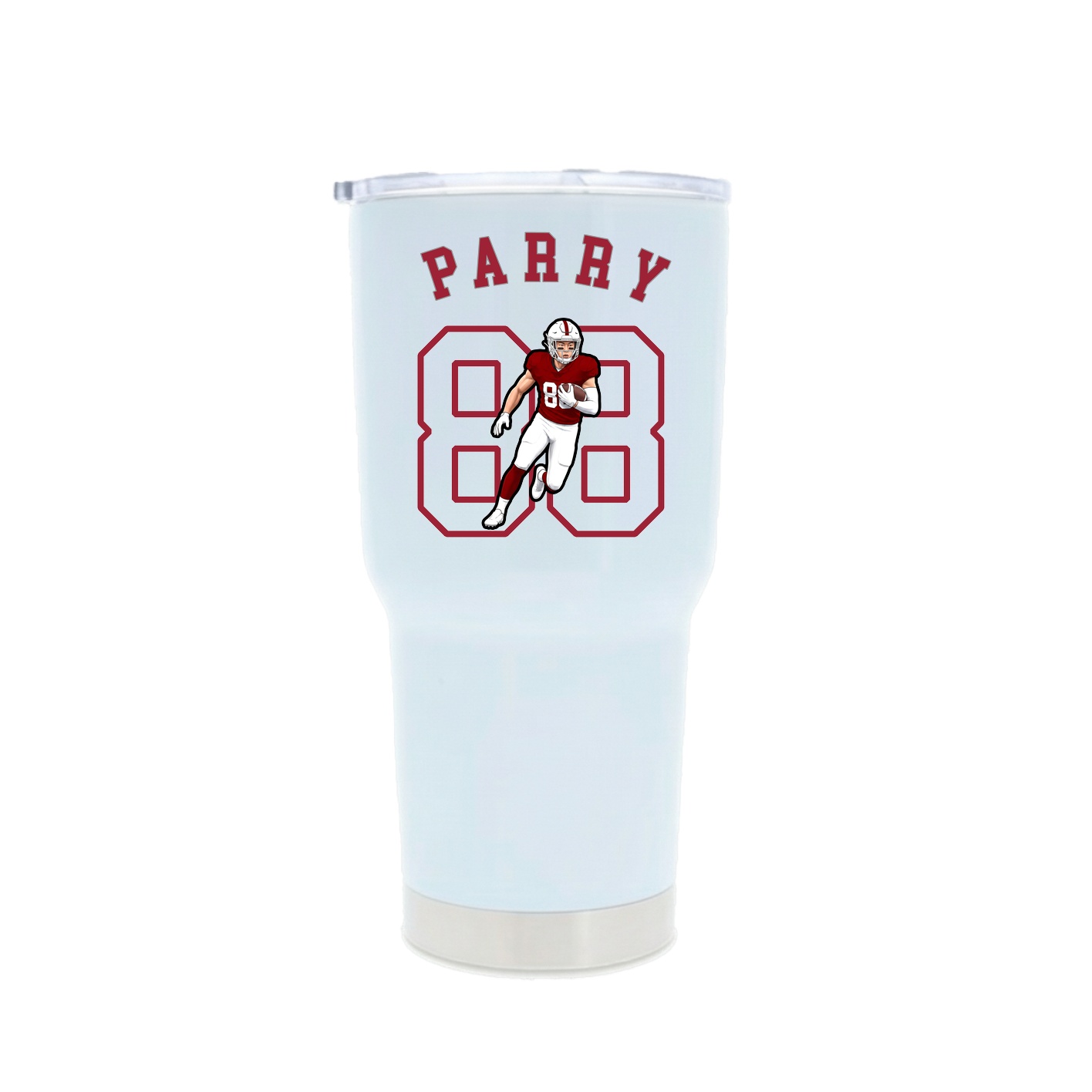 30oz Stainless Steel Tumbler — Shirsey Arch in White