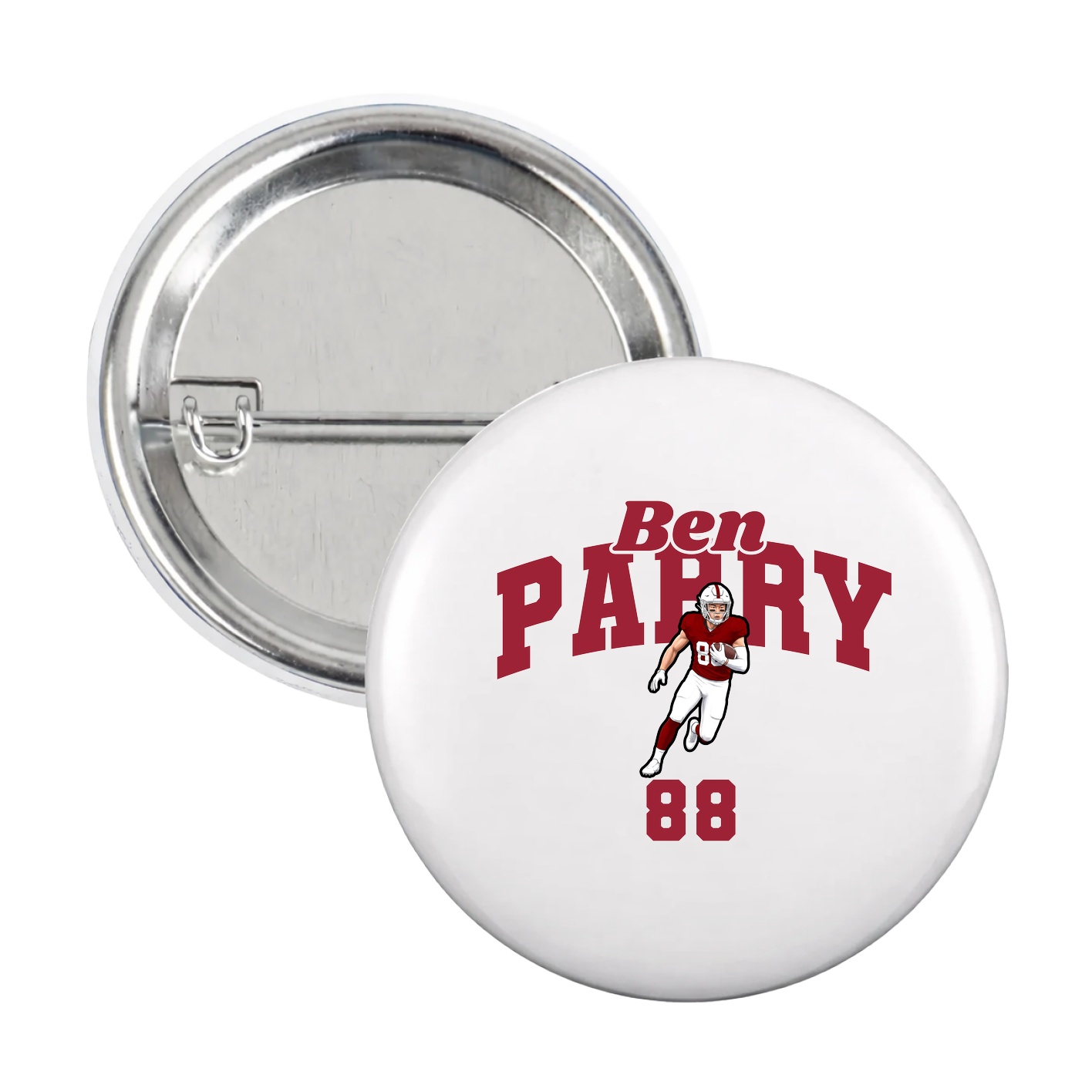 Game Day Button — Signature Arch in White