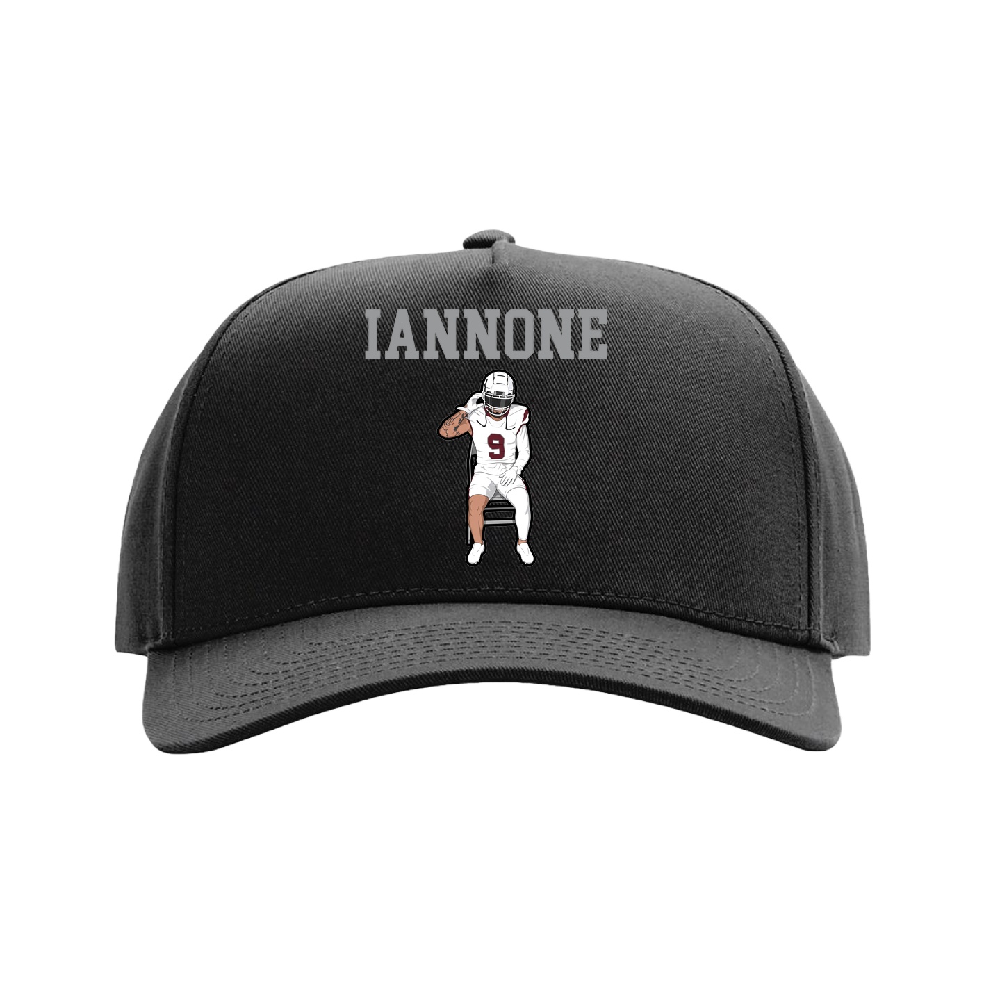 Full Fabric Five-Panel Champ Cap — Shirsey in Black