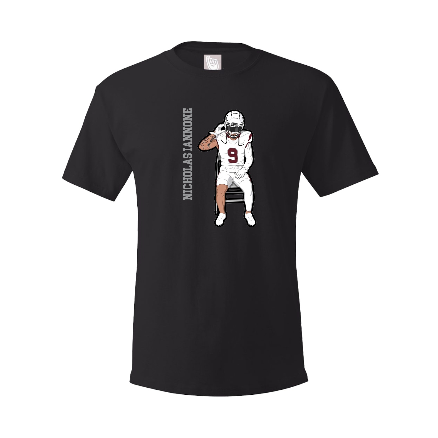 Youth Tee — Name Vertical in Black