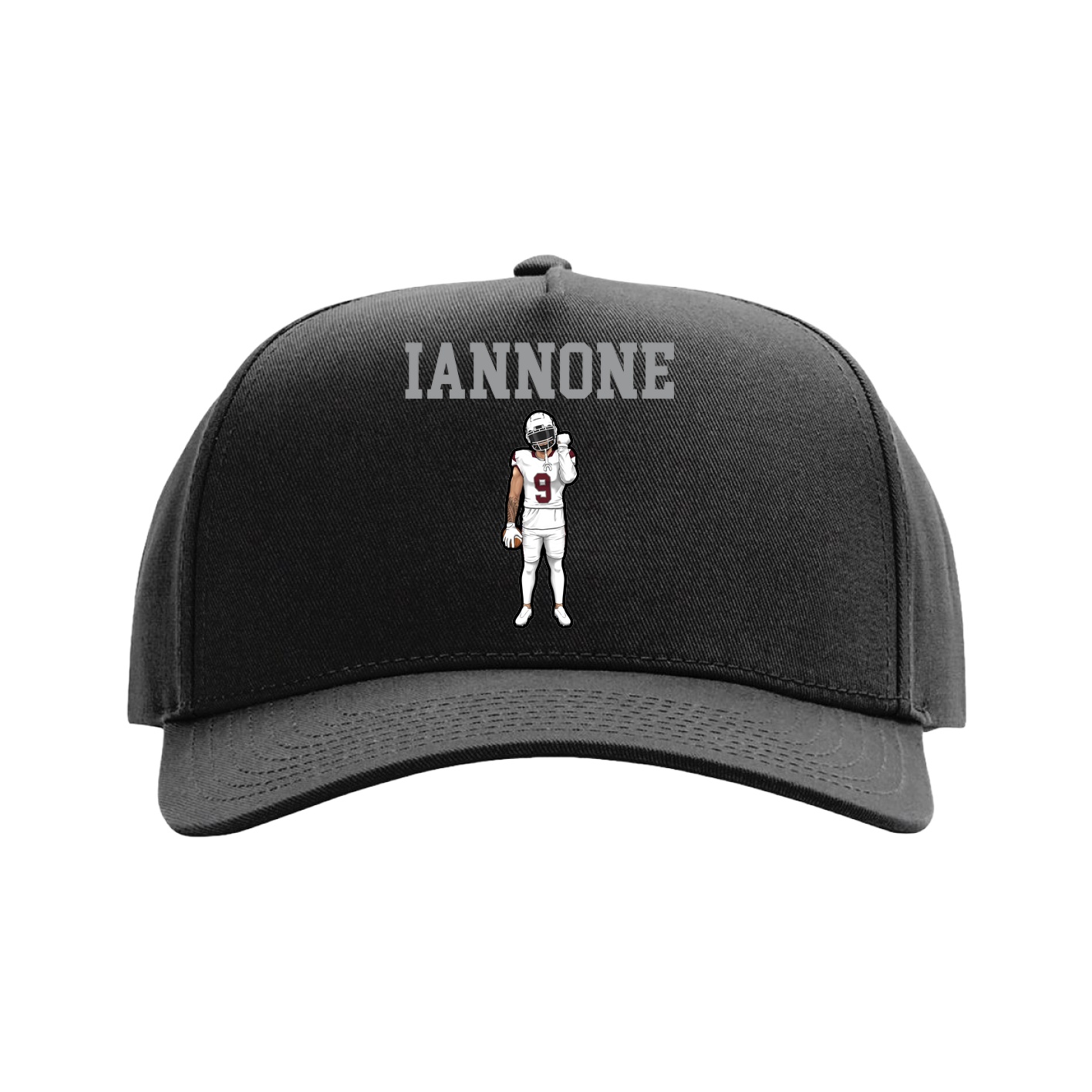 Full Fabric Five-Panel Champ Cap — Shirsey in Black