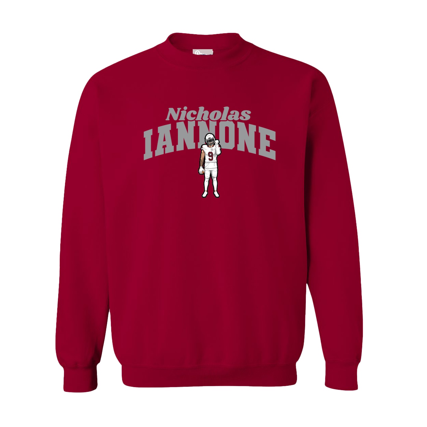 Fleece Crew — Signature Arch in Cardinal