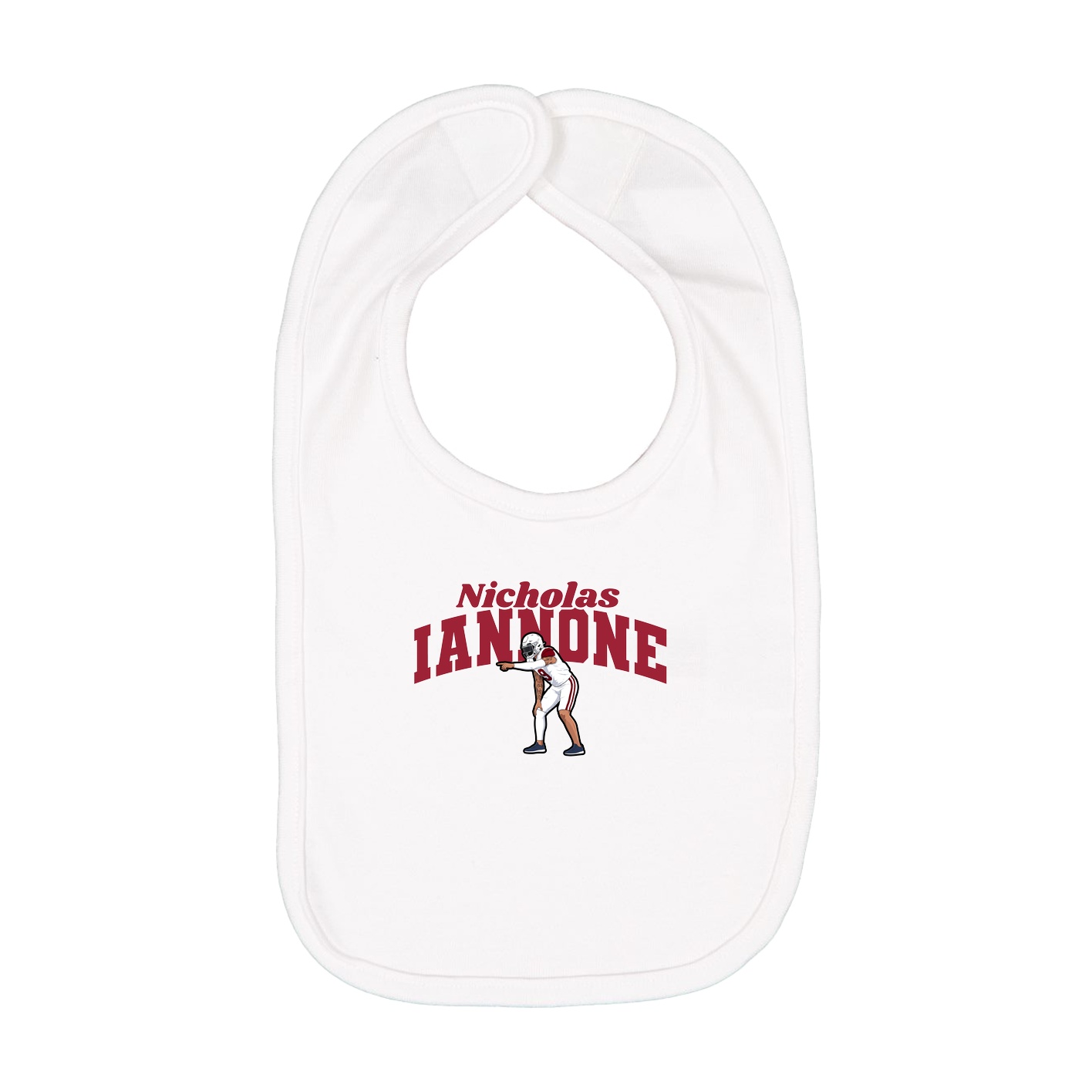 Infant Bib — Signature Arch in White