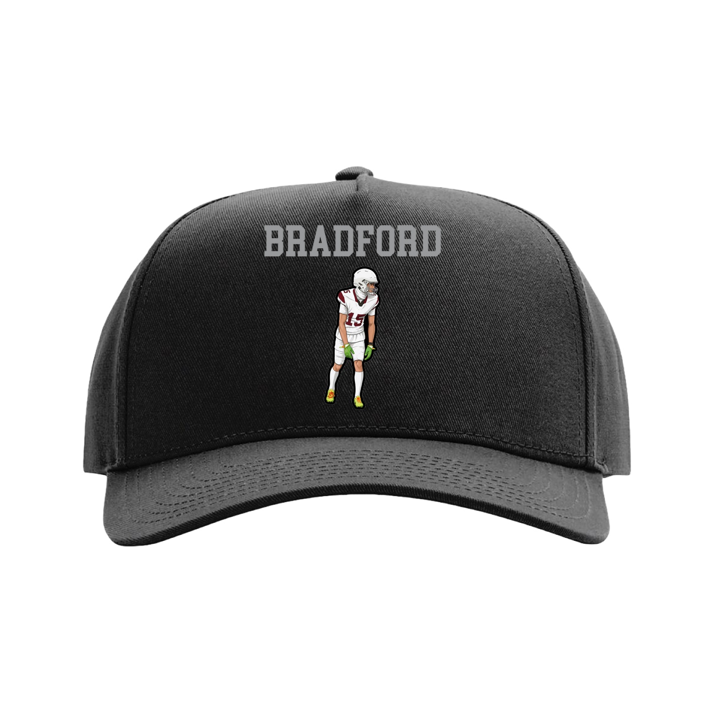Full Fabric Five-Panel Champ Cap — Shirsey in Black
