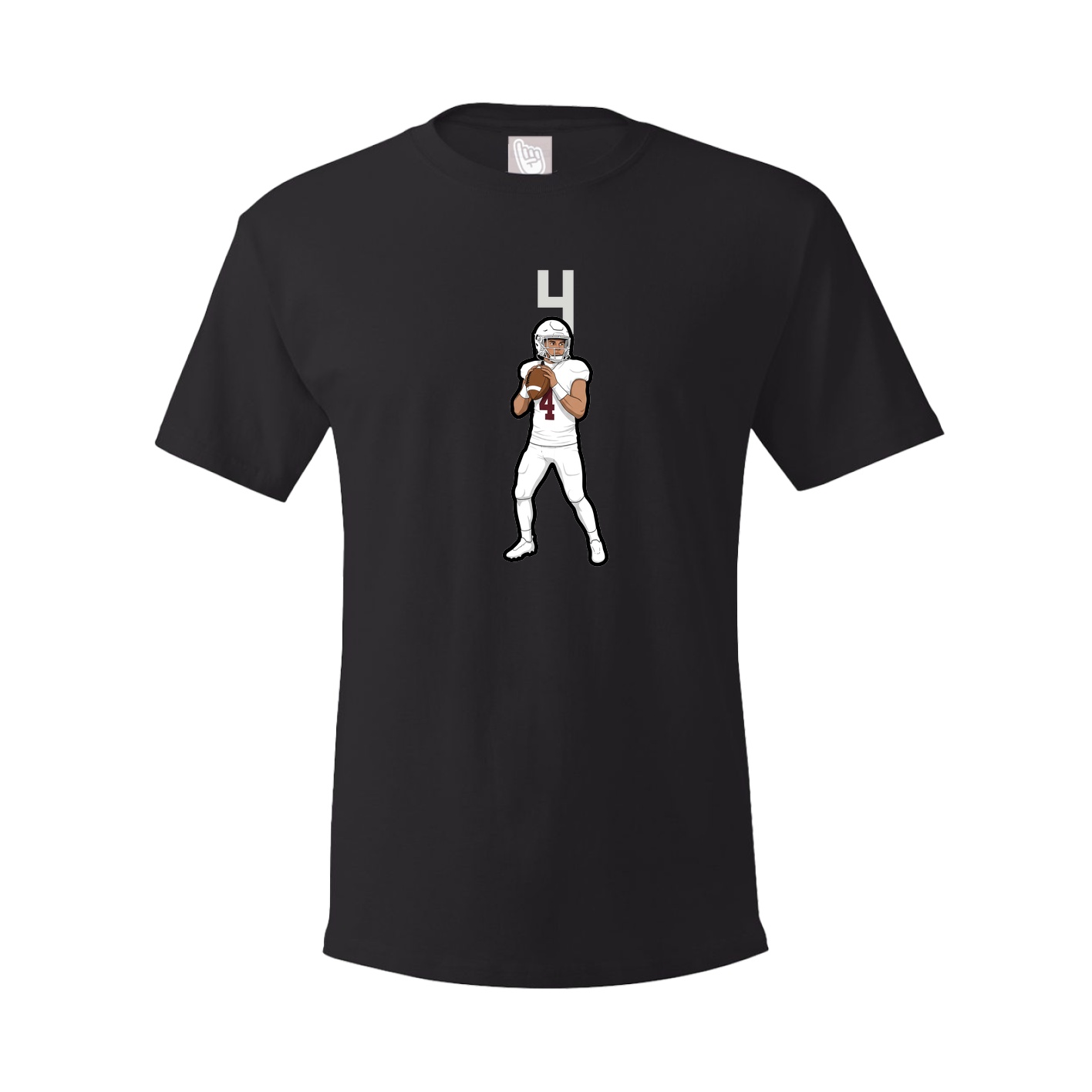 Youth Tee — Number Top in Black