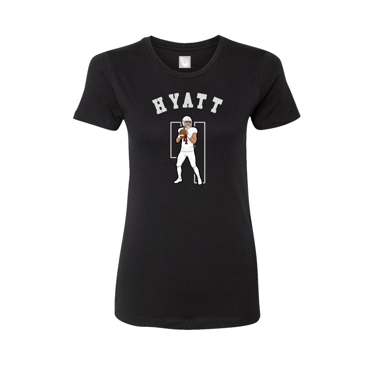 Fitted Women's Tee — Shirsey Arch in Black