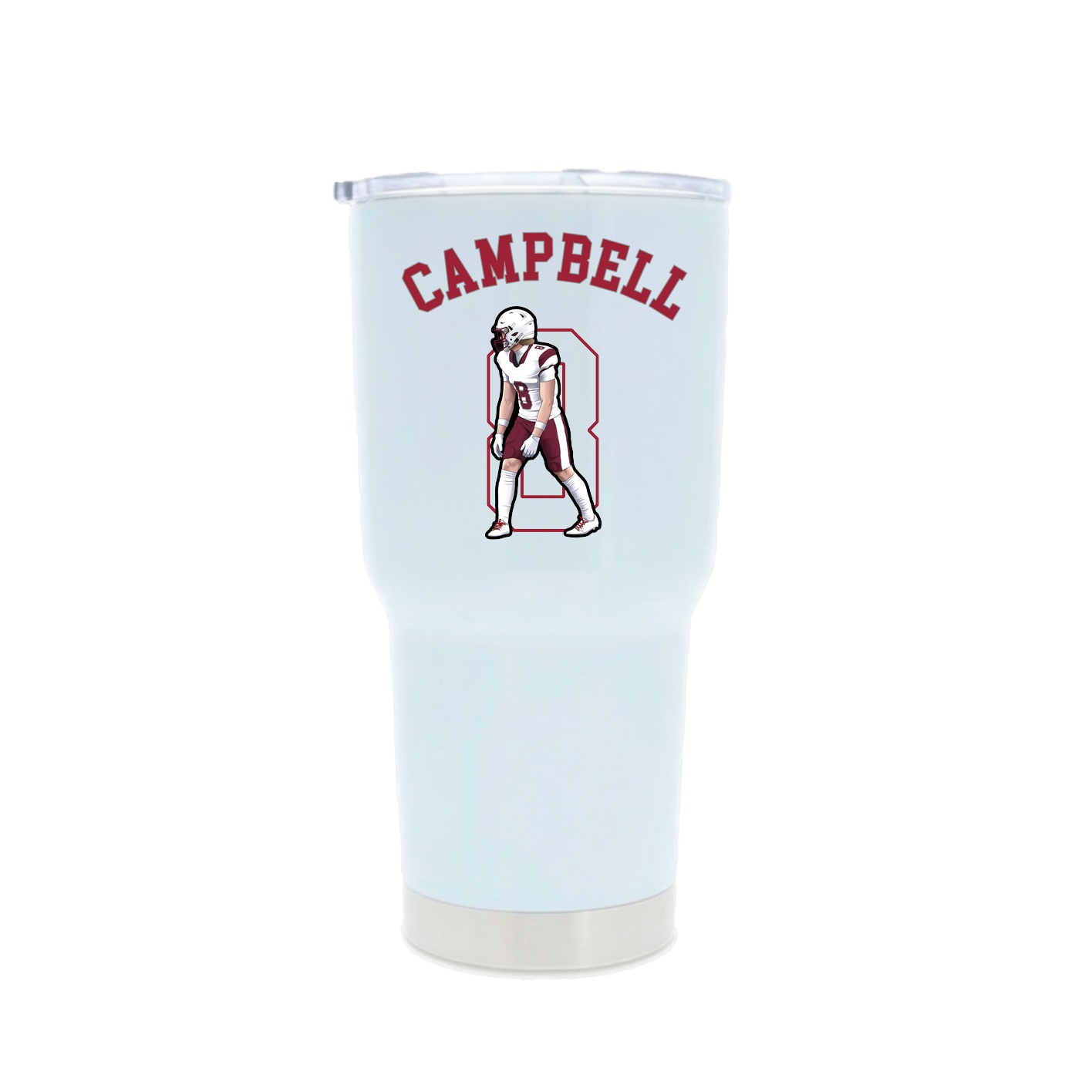30oz Stainless Steel Tumbler — Shirsey Arch in White