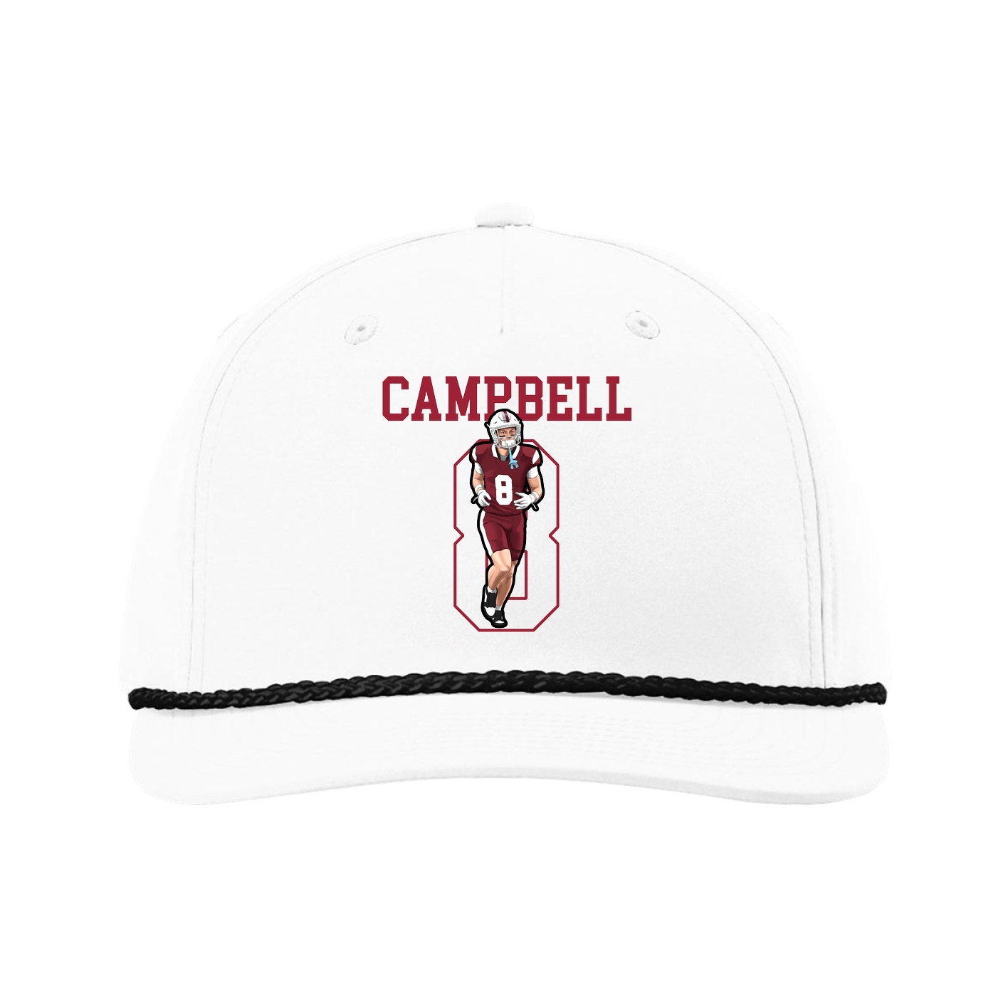 Five-Panel Classic Rope Cap — Shirsey in White