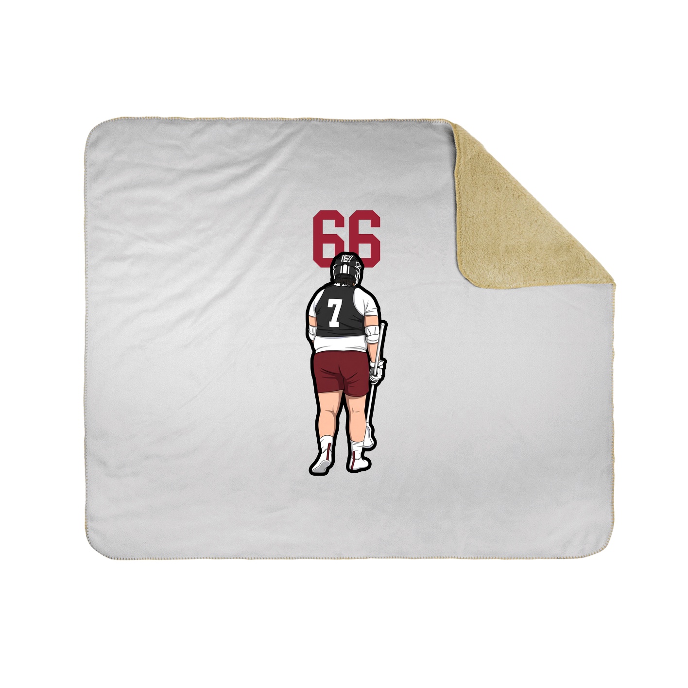 Throw Blanket — Number Top in White