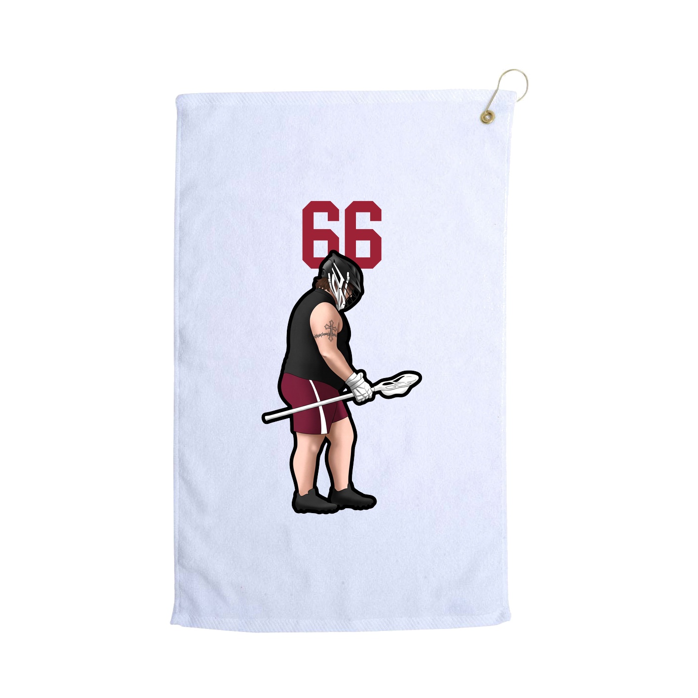 Golf Towel — Number Top in White