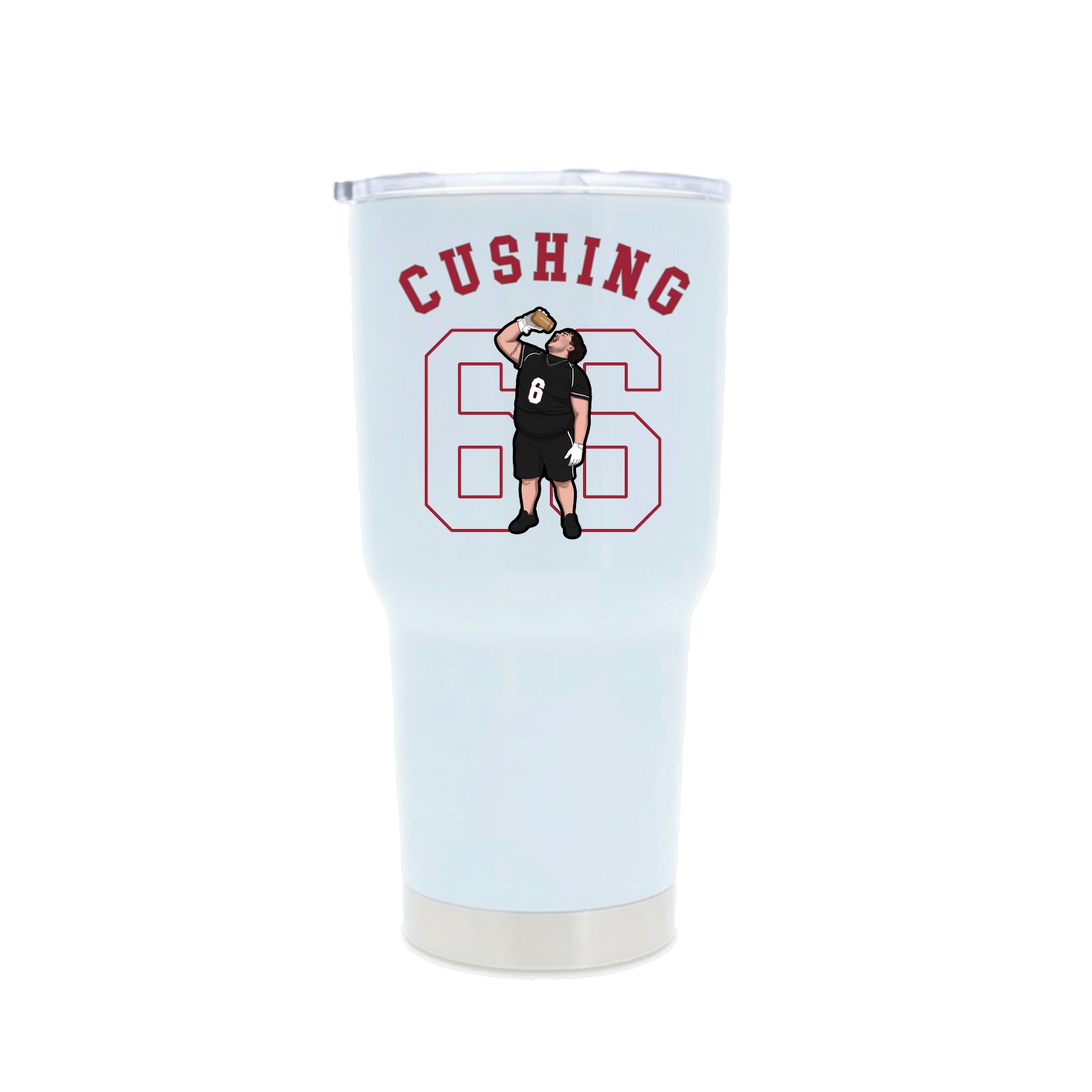 30oz Stainless Steel Tumbler — Shirsey Arch in White
