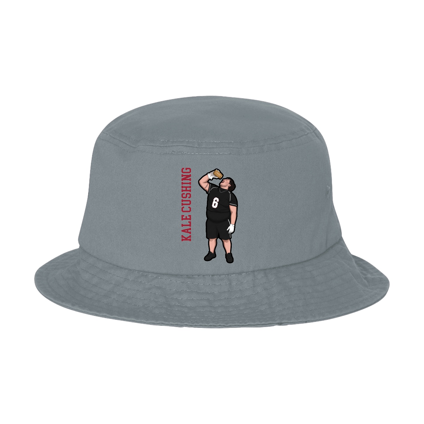 Bucket Cap — Name Vertical in Grey