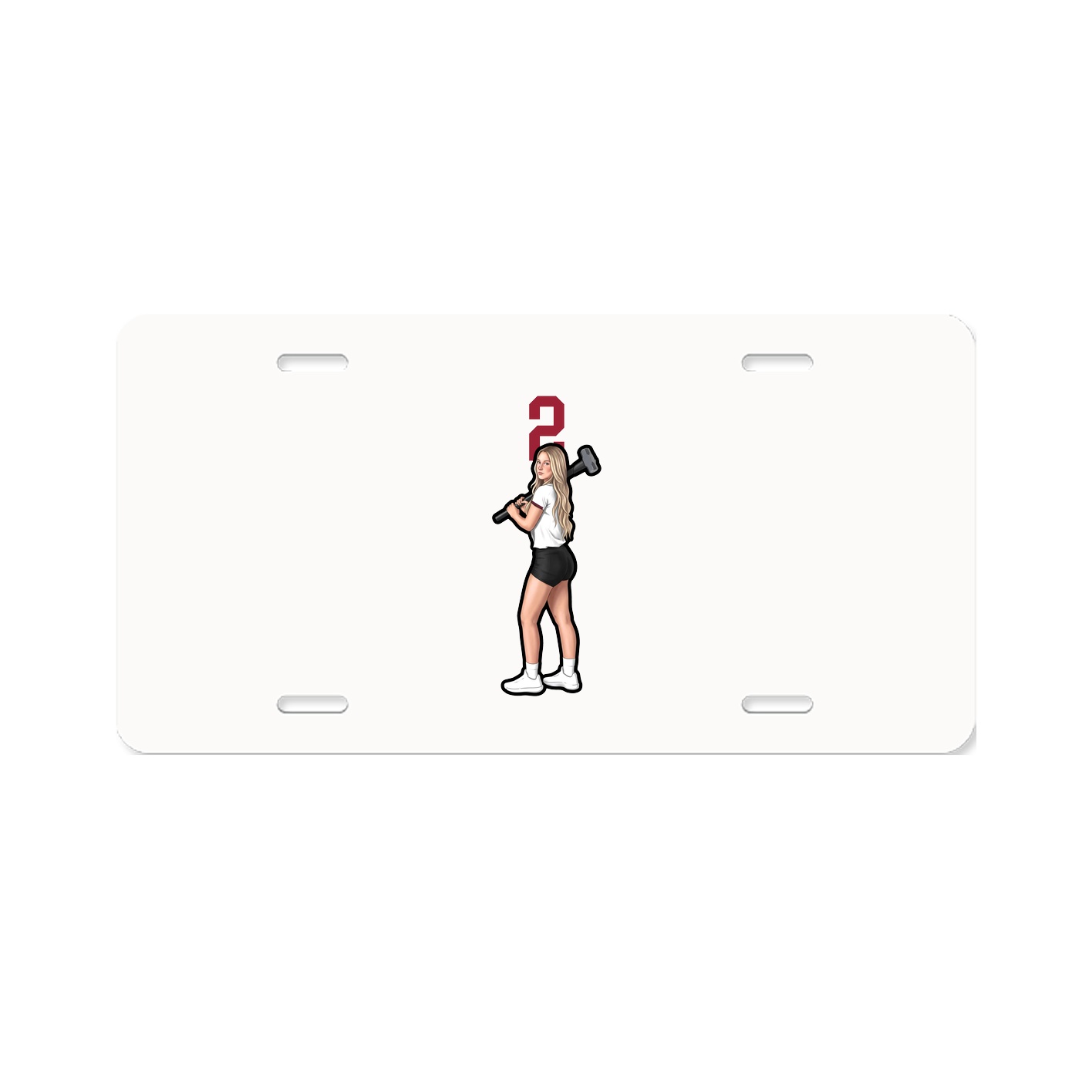 License Plate — Number Top in Classic