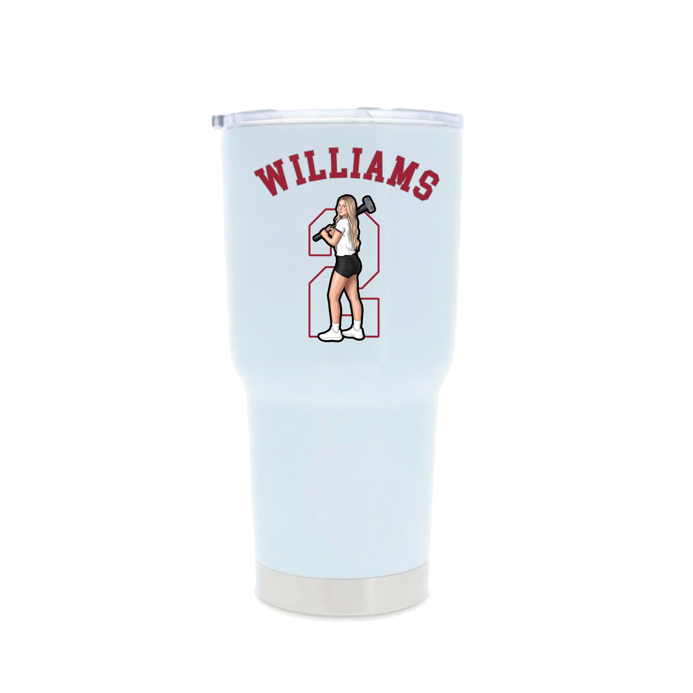 30oz Stainless Steel Tumbler — Shirsey Arch in White
