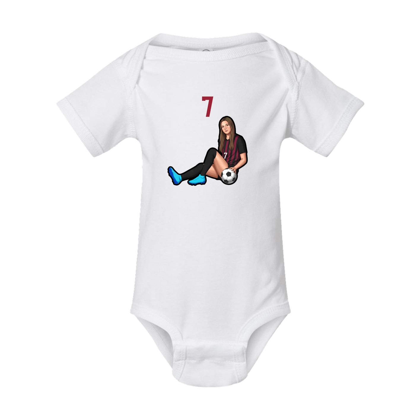 Baby Onesie — Number Top in White