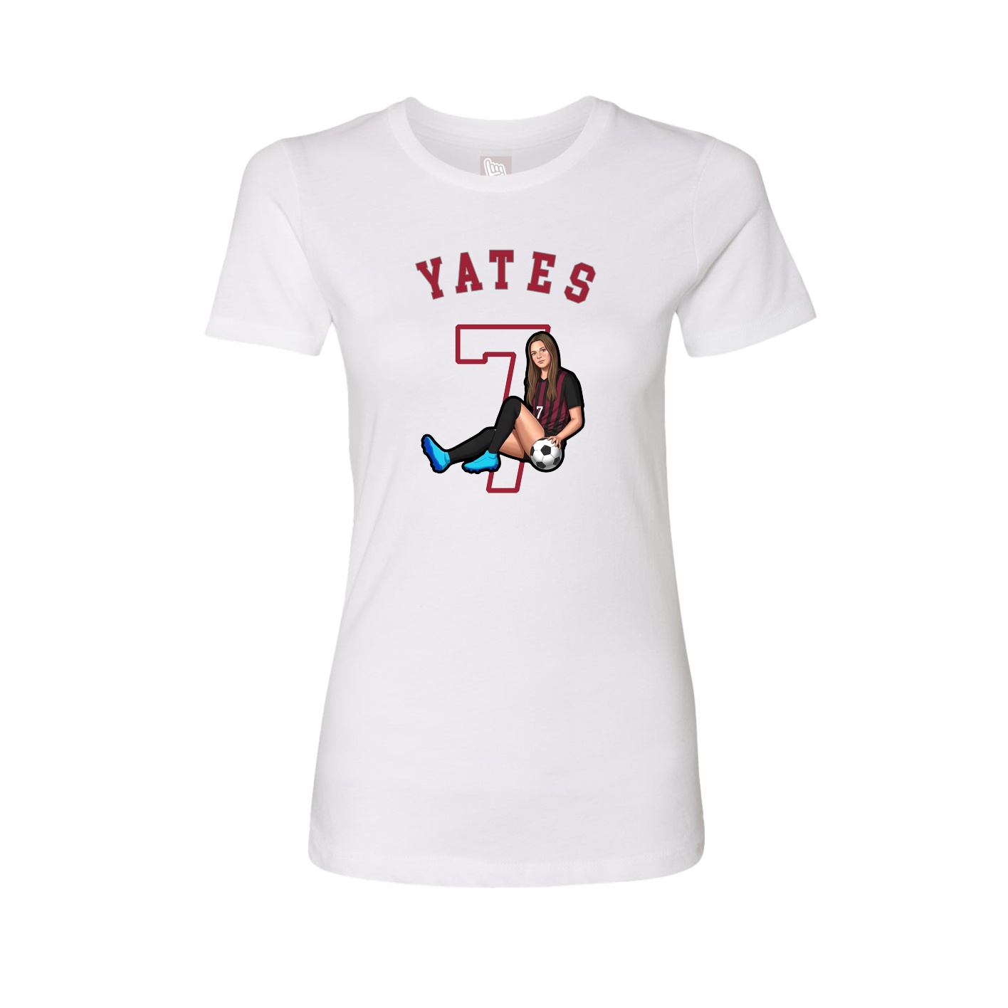 Fitted Women's Tee — Shirsey Arch in White