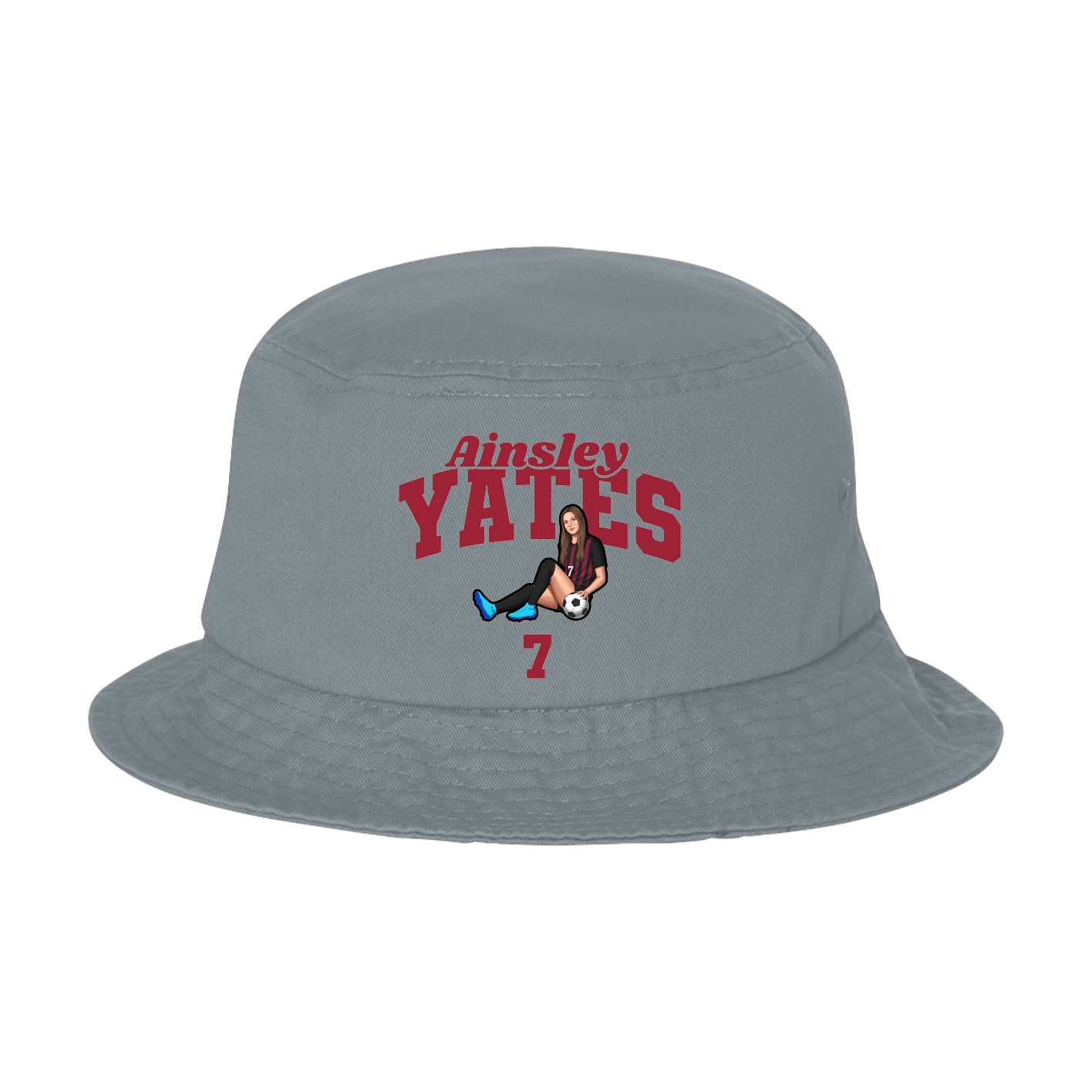 Bucket Cap — Signature Arch in Grey