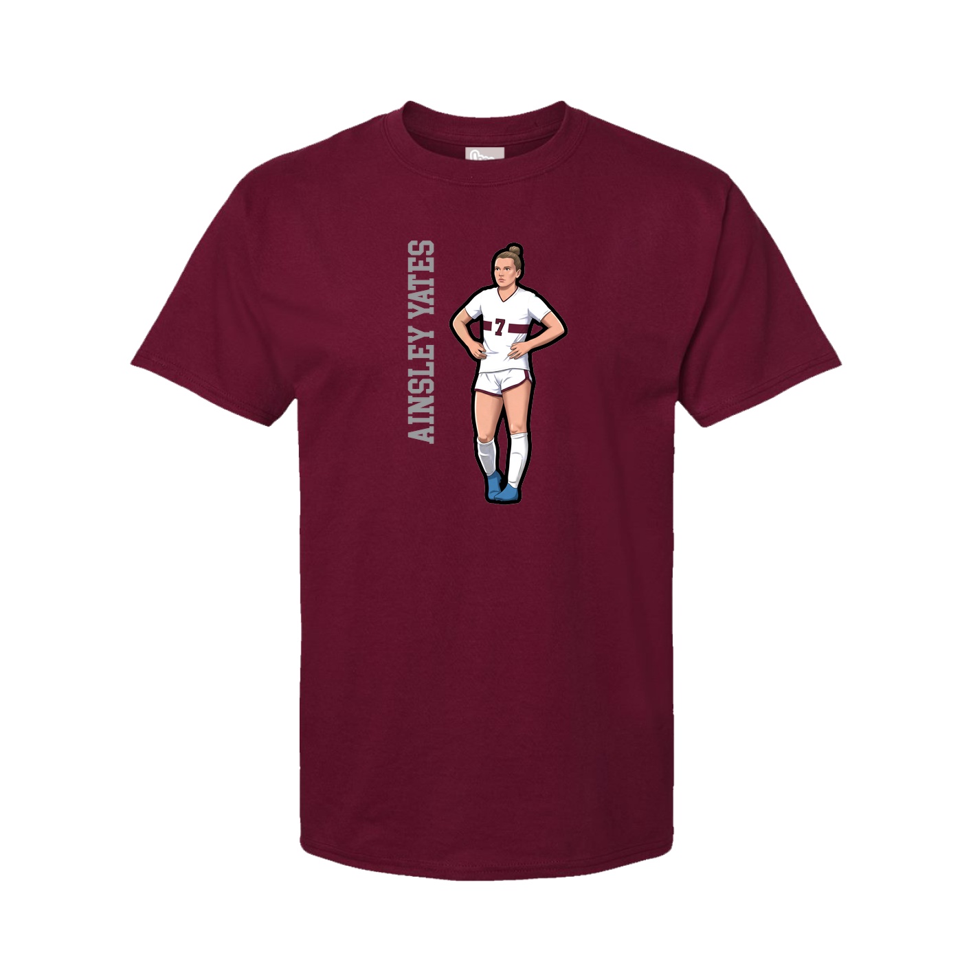Tee — Name Vertical in Cardinal