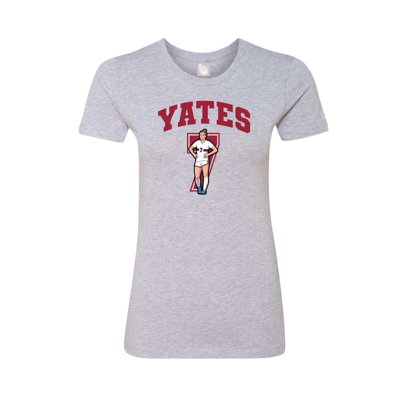 Fitted Women's Tee — Number in Grey