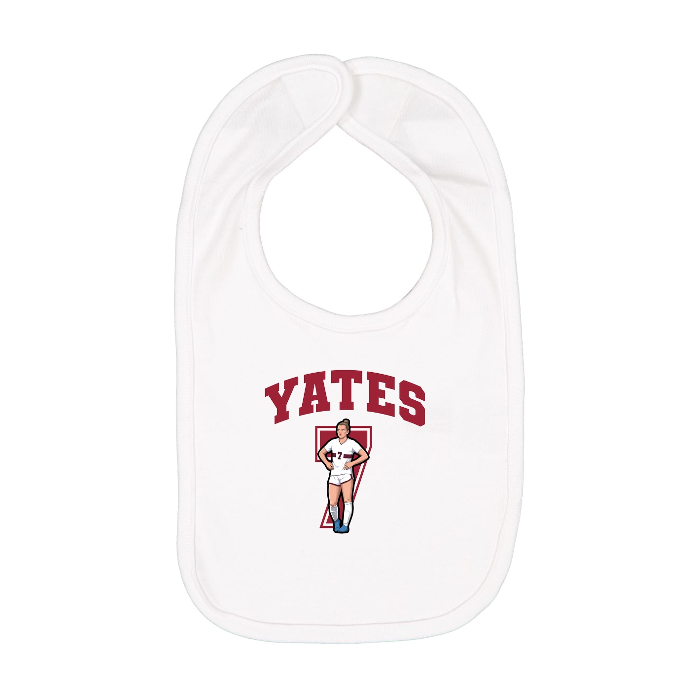 Infant Bib — Number in White