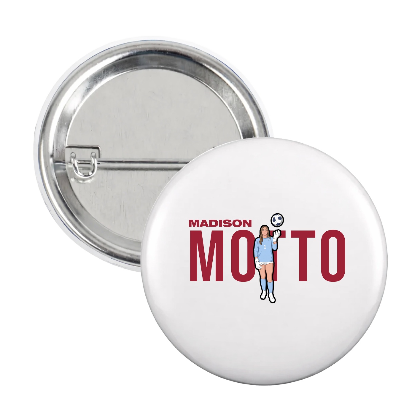 Game Day Button — Player Name in White