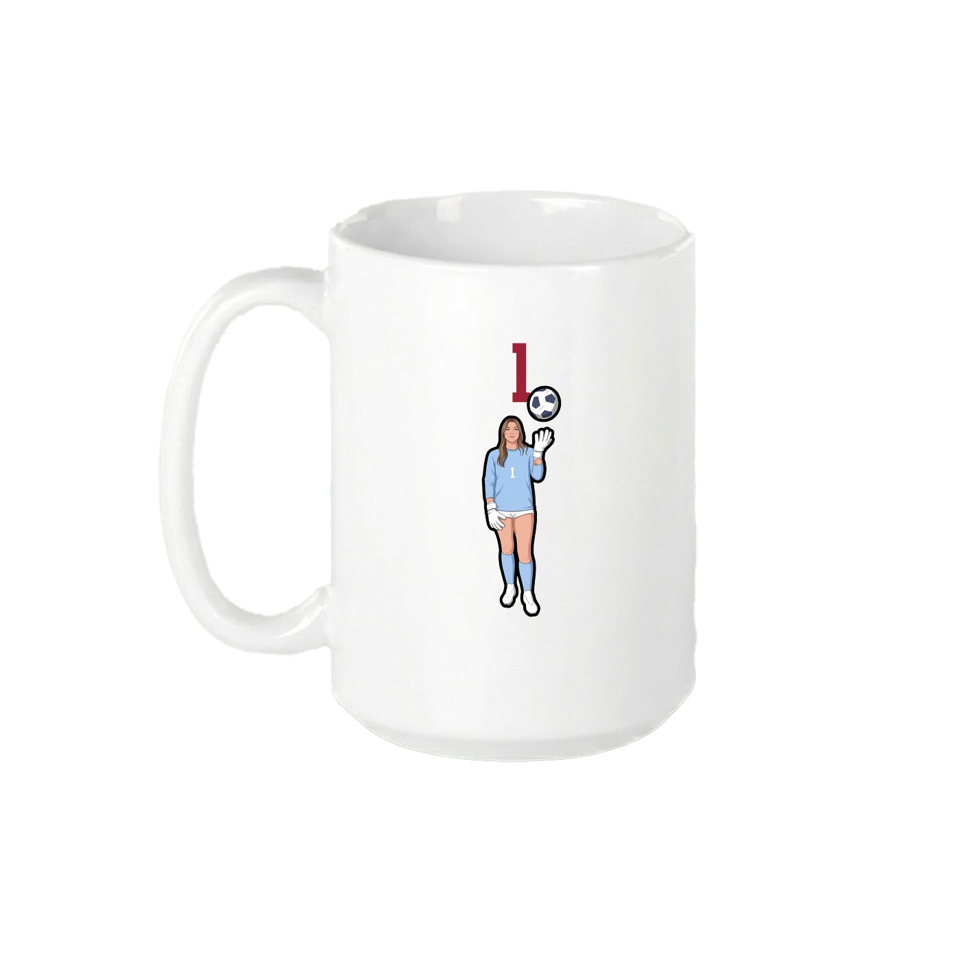 15oz Coffee Mug — Number Top in White