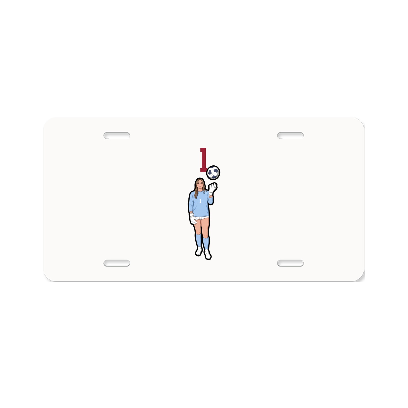 License Plate — Number Top in Classic