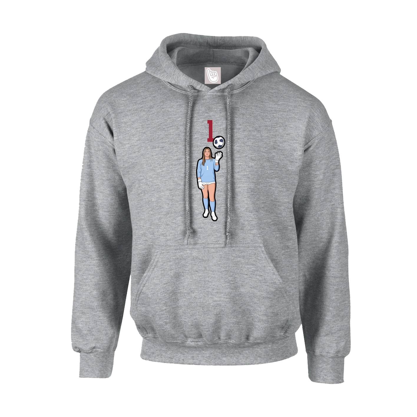 Youth Hoodie — Number Top in Grey