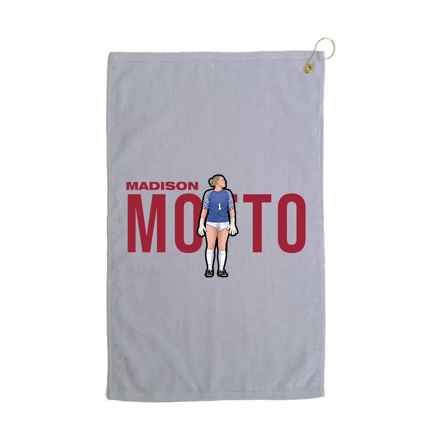 Golf Towel — Player Name in Grey