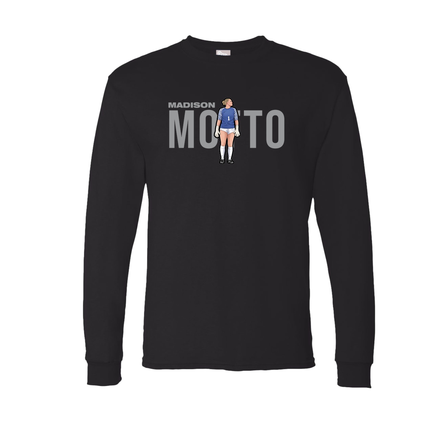 Long Sleeve Tee — Player Name in Black