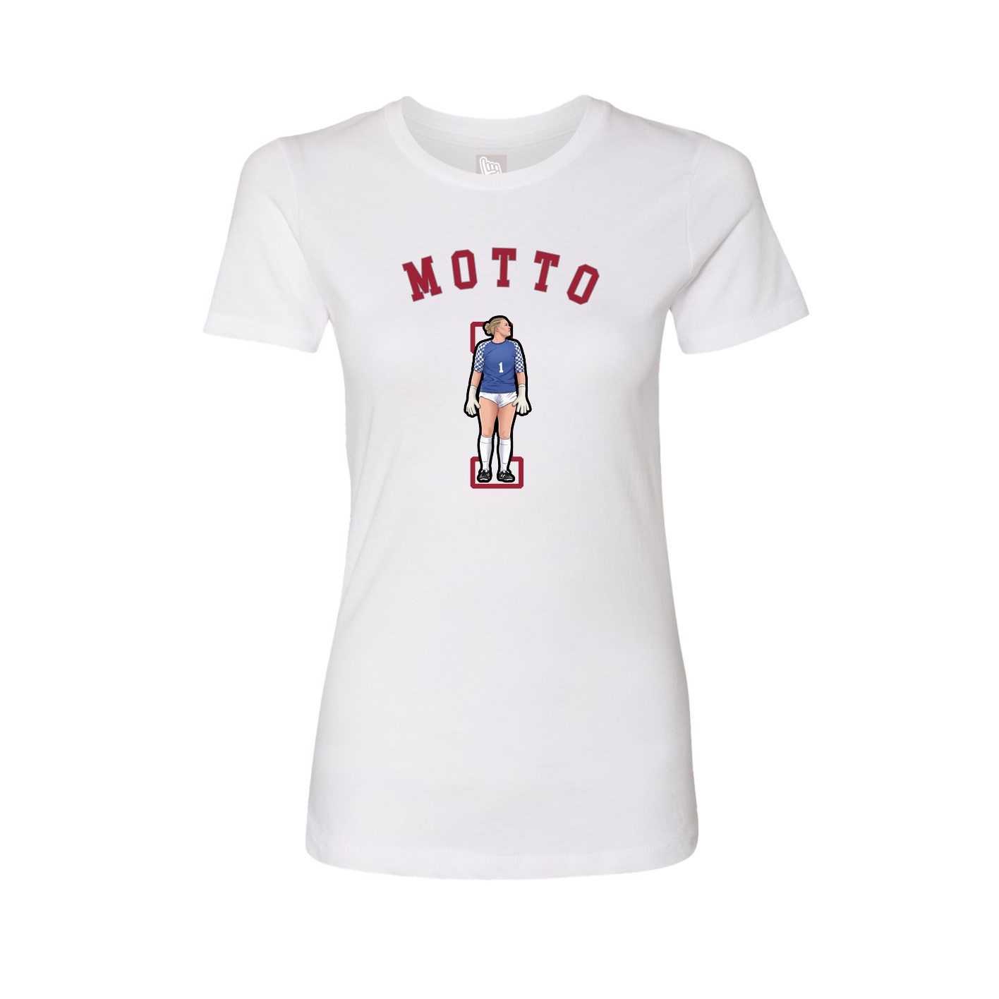 Fitted Women's Tee — Shirsey Arch in White