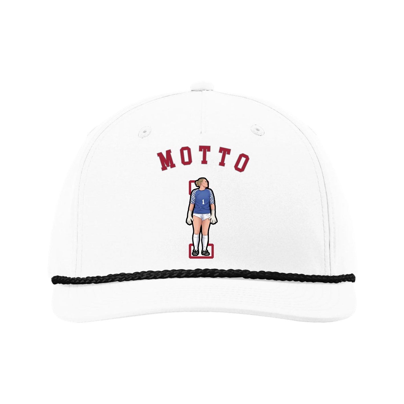 Five-Panel Classic Rope Cap — Shirsey Arch in White